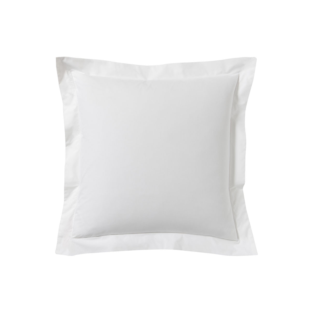 Taie d'oreiller unie en coton, Made in France blanc 50x70 Taie d'oreiller unie en coton, Made in France blanc 50x70