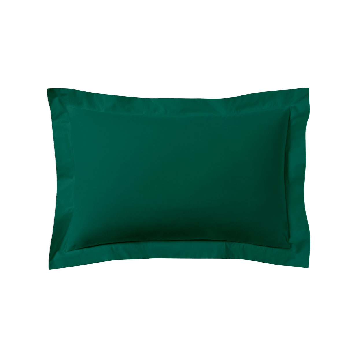 Taie d'oreiller unie en coton vert opale 50x70 Taie d'oreiller unie en coton vert opale 50x70