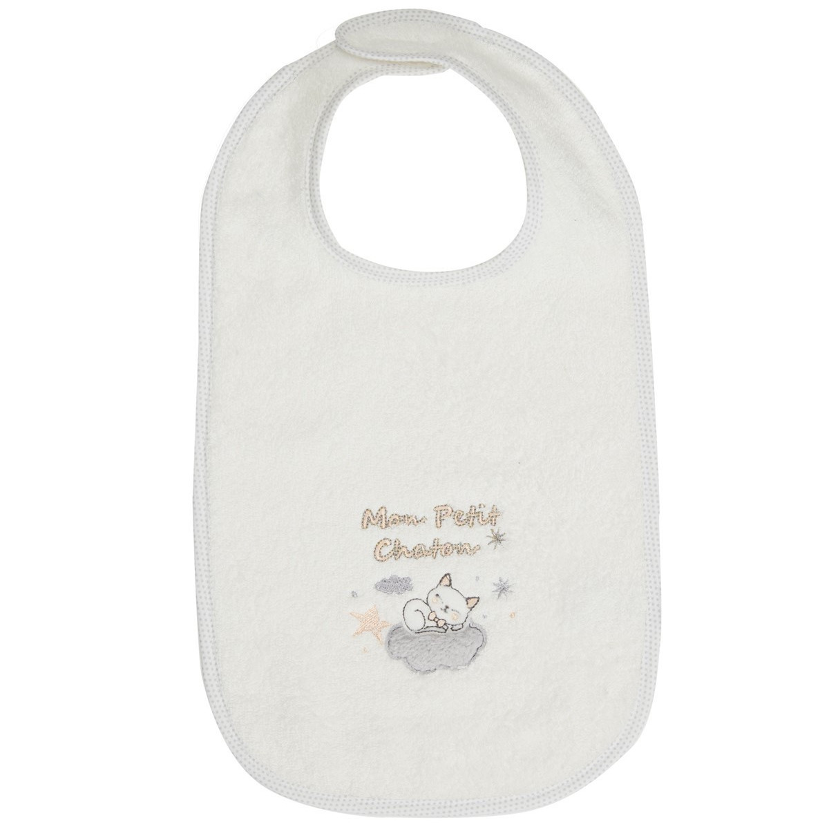Lot de 2 bavoirs Blanc Cassé Grand modèle Lot de 2 bavoirs Blanc Cassé Grand modèle