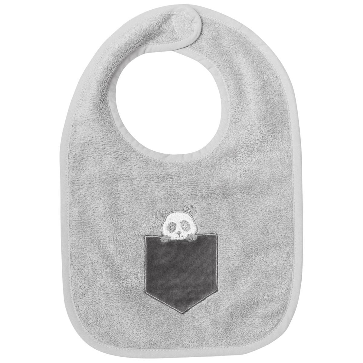 Lot de 2 bavoirs Gris Perle Petit modèle Lot de 2 bavoirs Gris Perle Petit modèle
