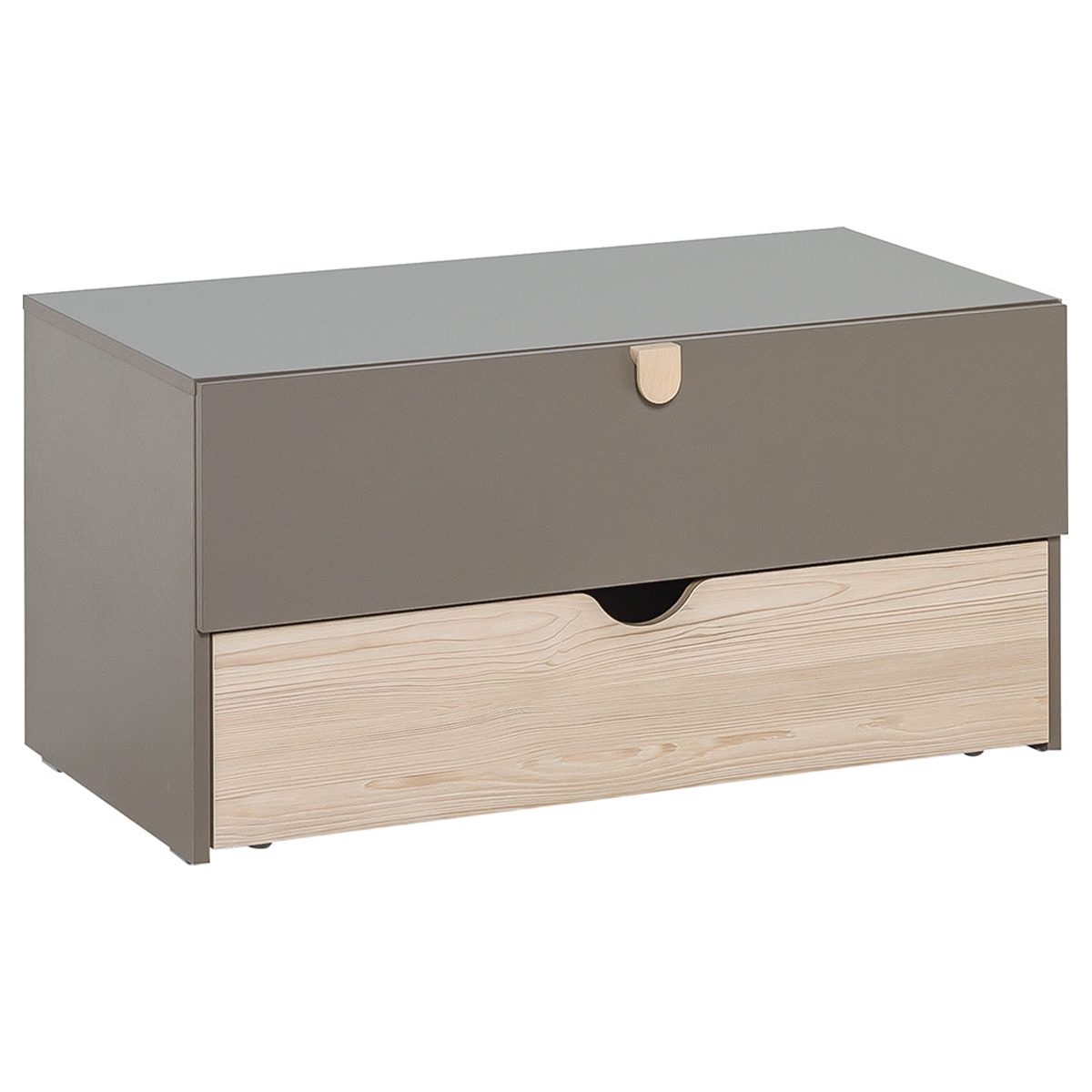 Commode tiroir mobile taupe bois Commode tiroir mobile taupe bois