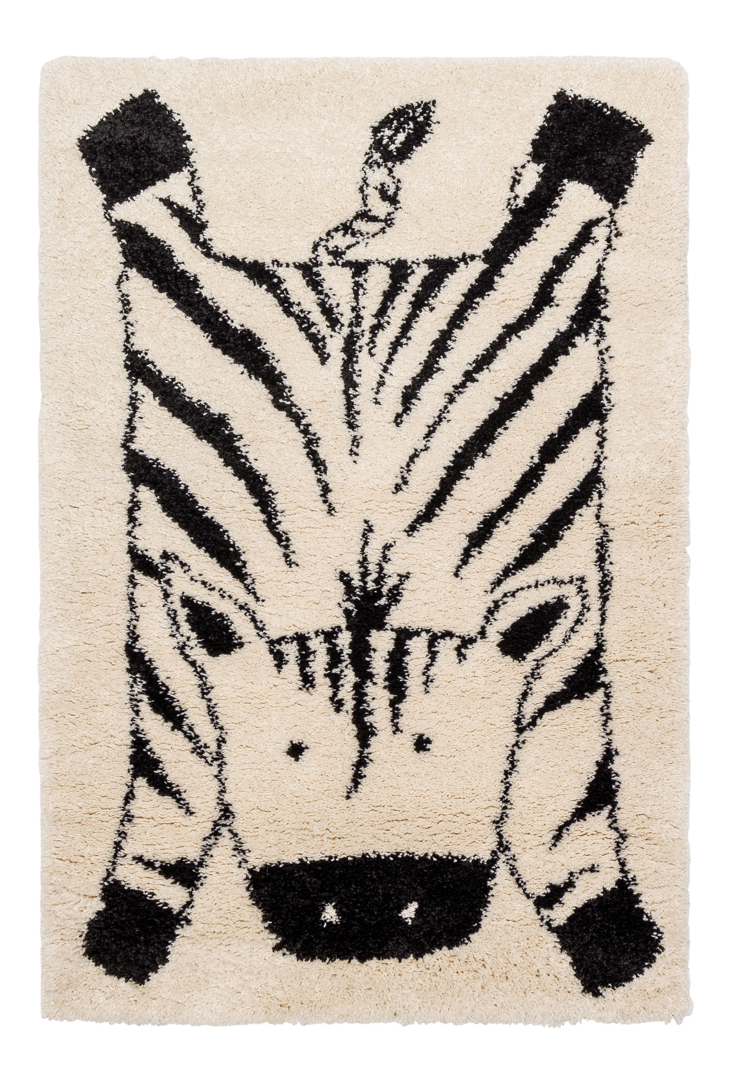 Tapis enfant shaggy zèbre crème 80x150 Tapis enfant shaggy zèbre crème 80x150