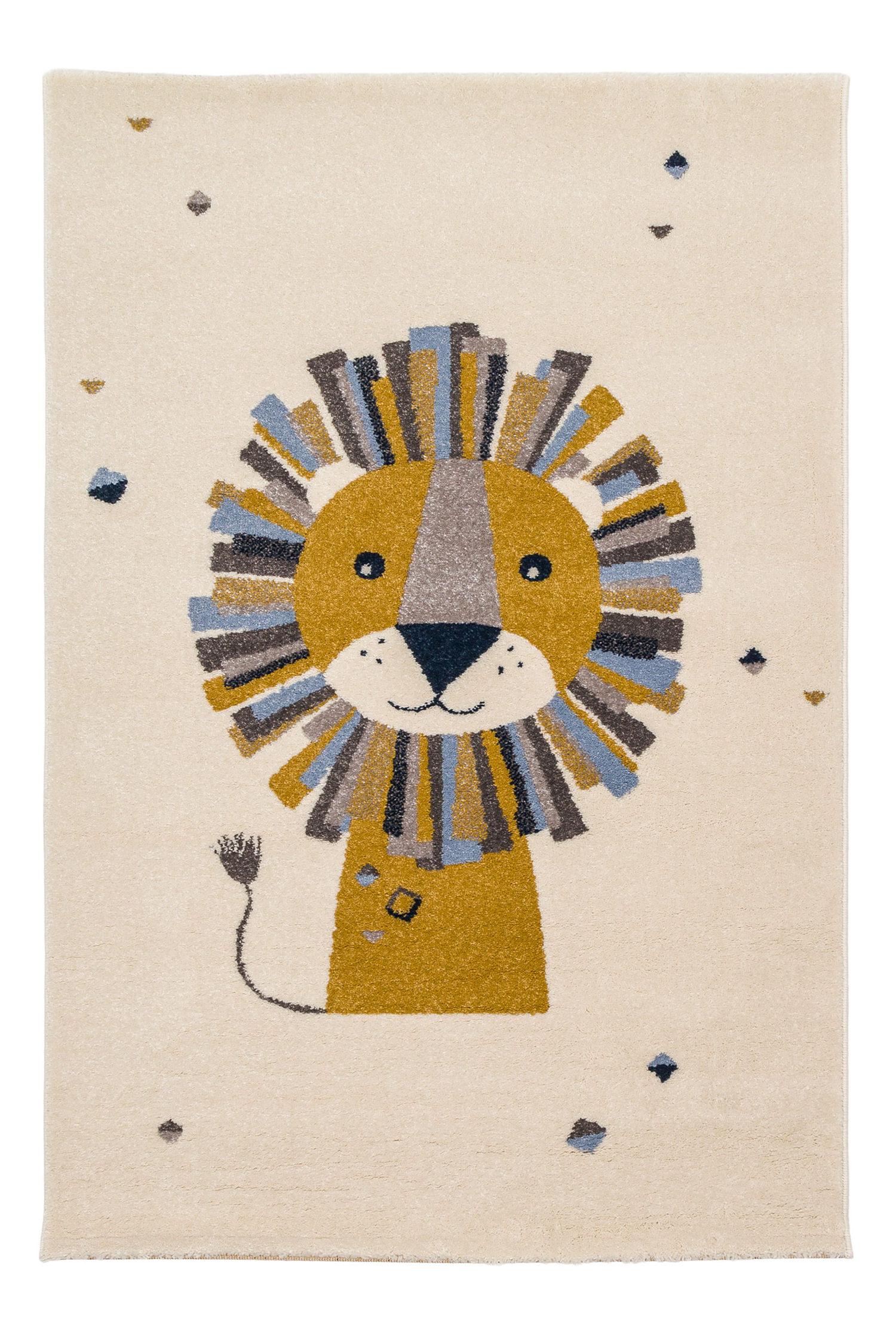 Tapis enfant lion multicolore 80x150