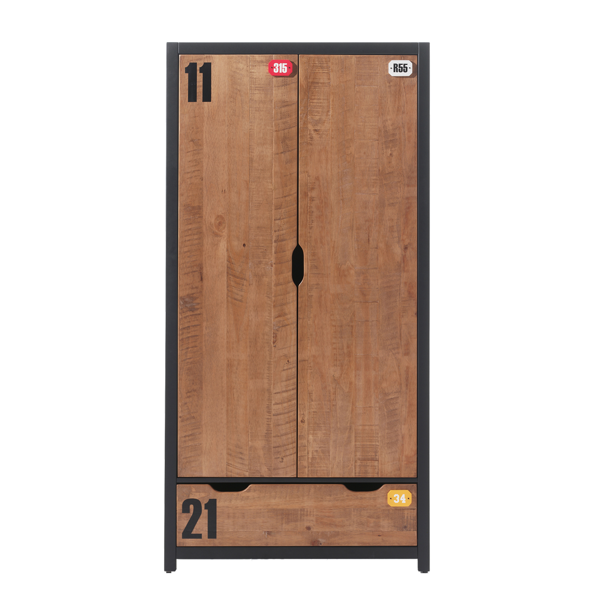Armoire 2 portes noir bois Armoire 2 portes noir bois