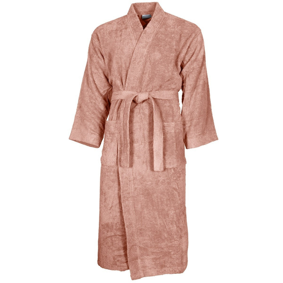 peignoir col kimono en coton  nude l