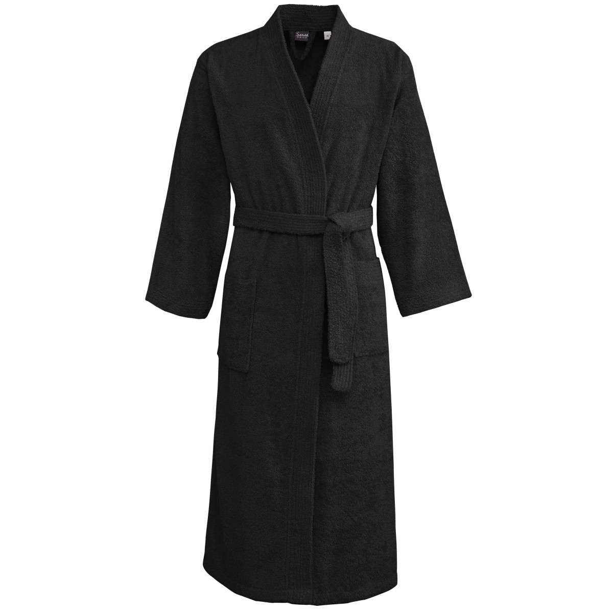 Peignoir col kimono Noir L Peignoir col kimono Noir L