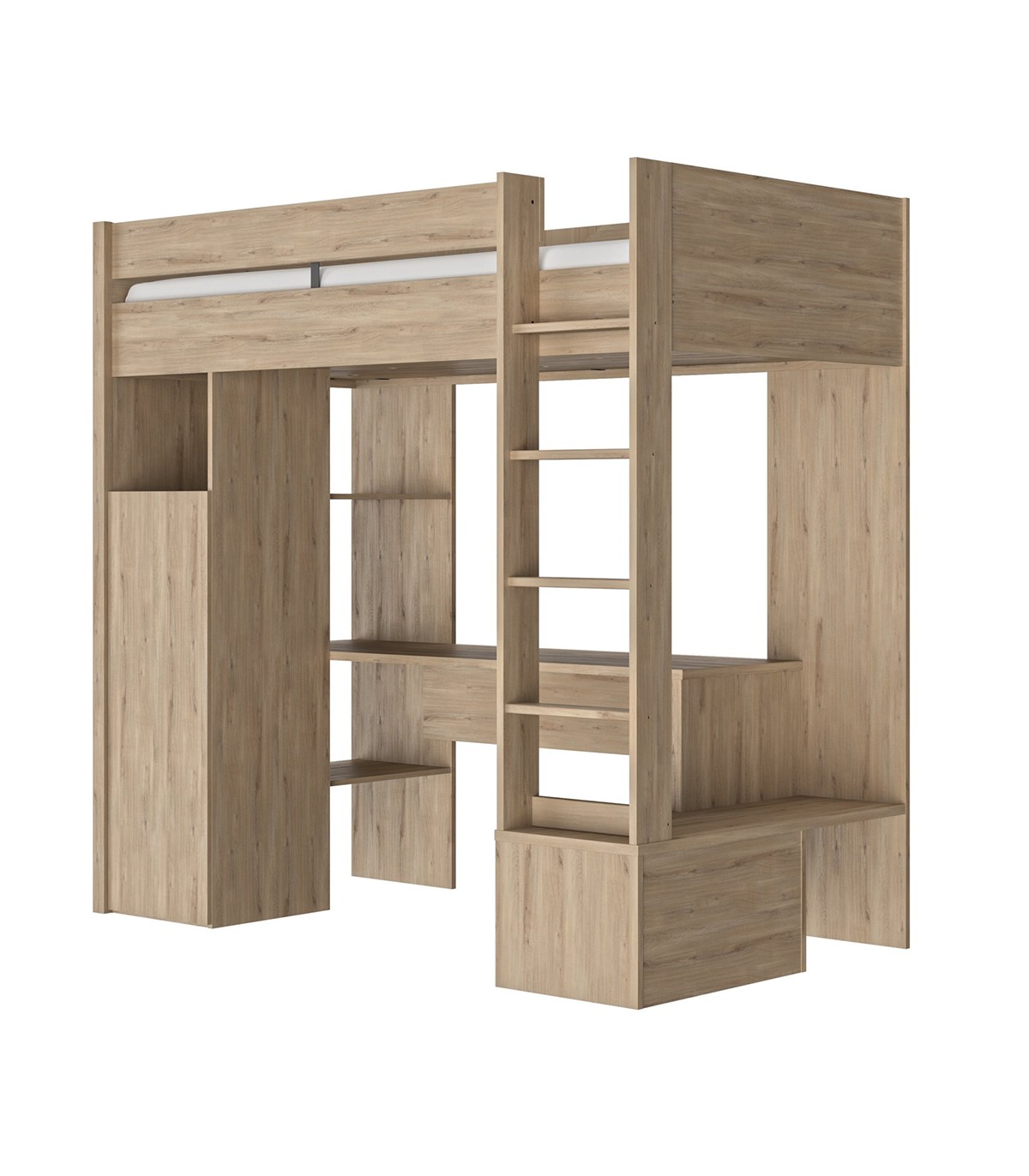 Lit combiné 90x200 bois