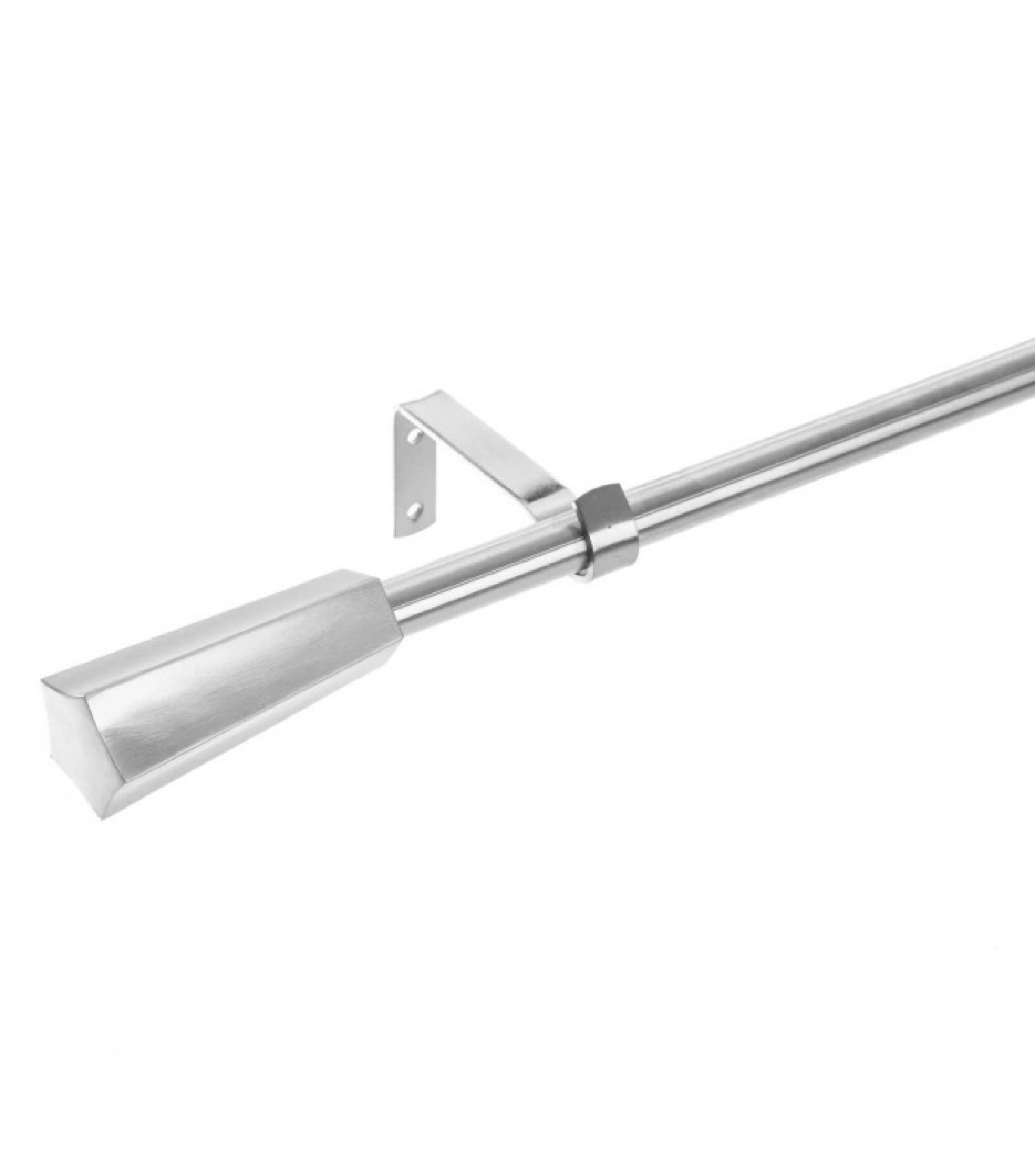 Tringle à rideaux extensible pentagone métal argenté 122 à 211cm Tringle à rideaux extensible pentagone métal argenté 122 à 211cm