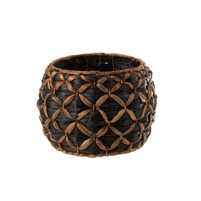 Panier boule jacinthe d'eau noir/marron H22,5cm Panier boule jacinthe d'eau noir/marron H22,5cm