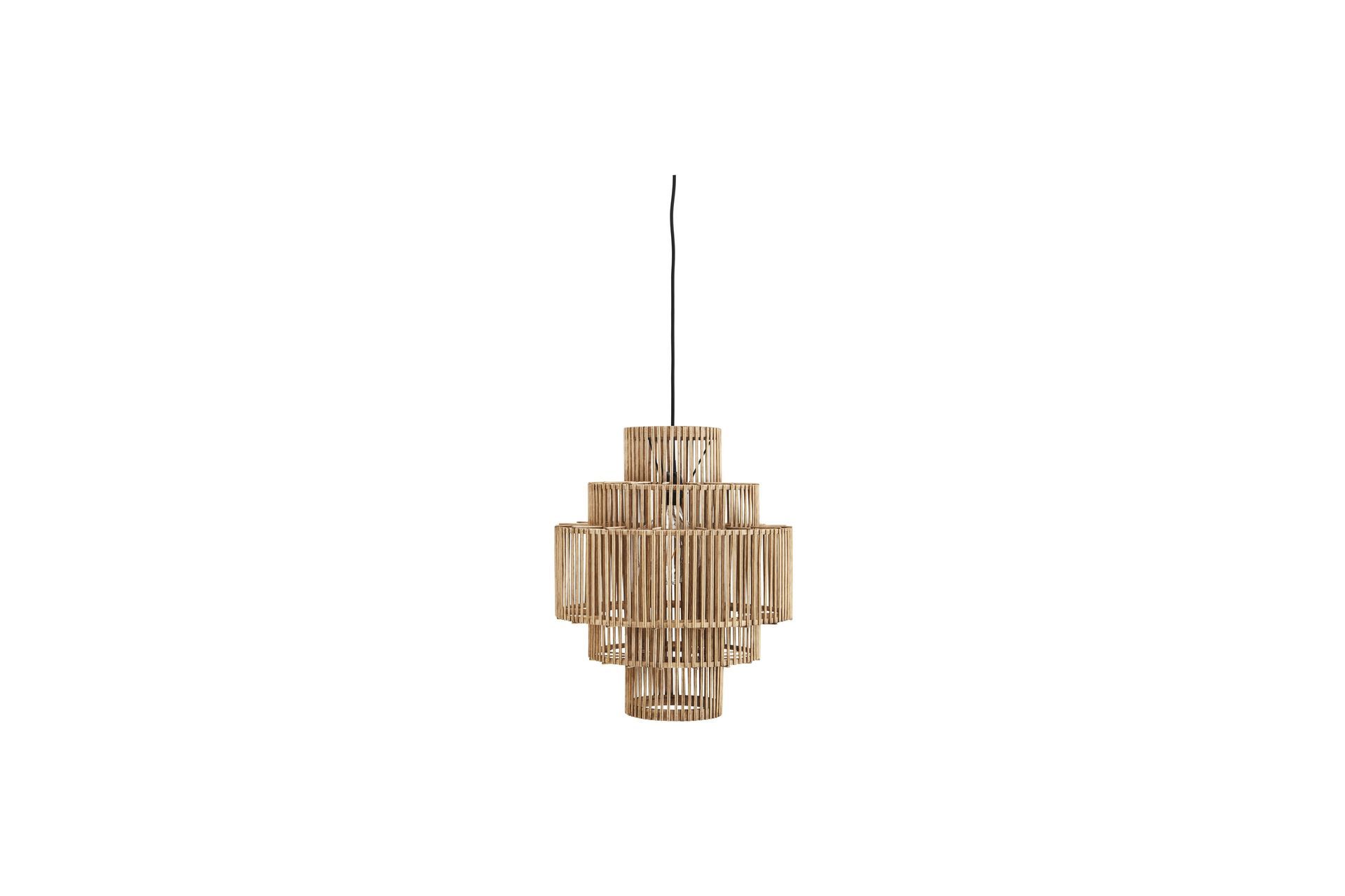 lampe suspension en bambou et métal