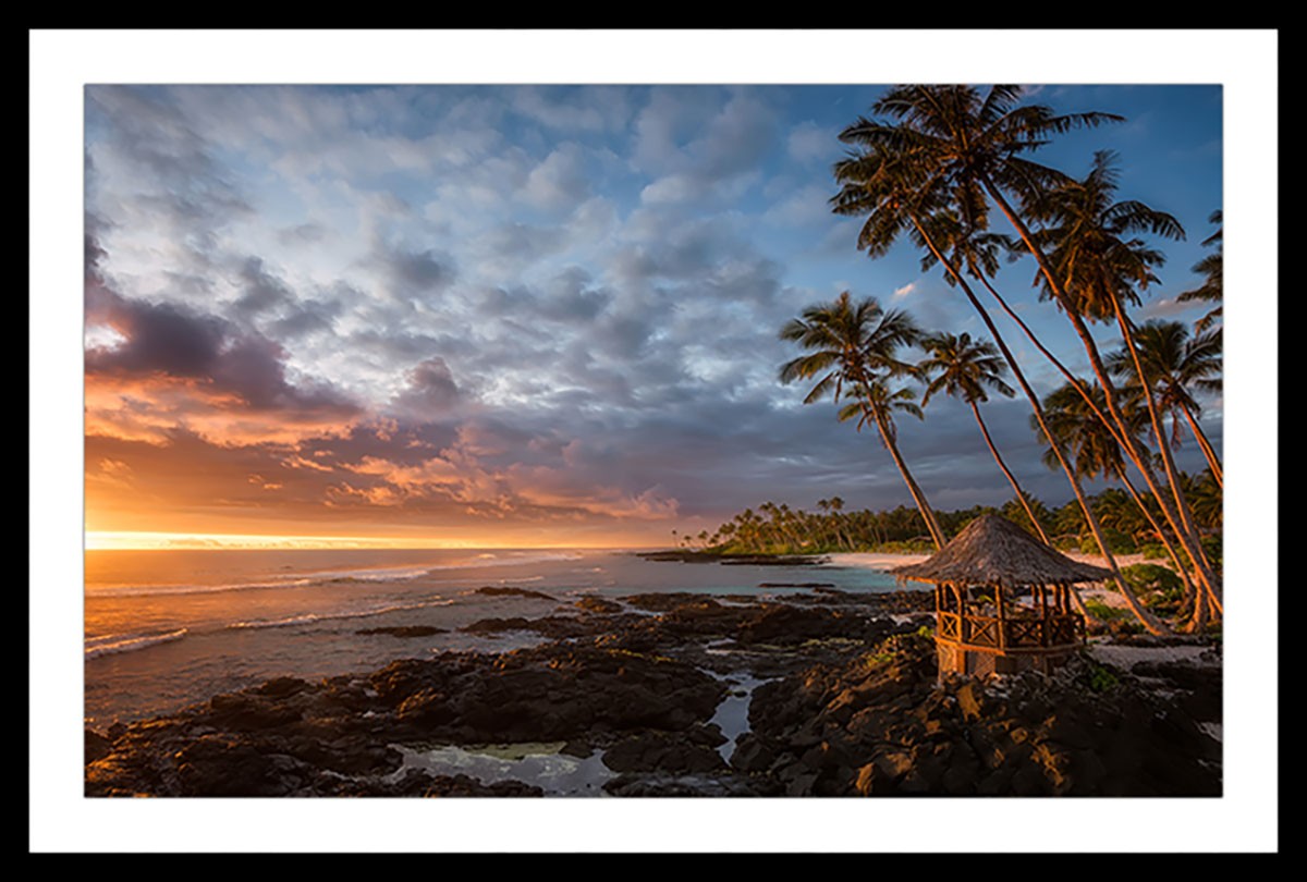 Affiche paysage paradis beach Affiche sous cadre noir Affiche paysage paradis beach Affiche sous cadre noir