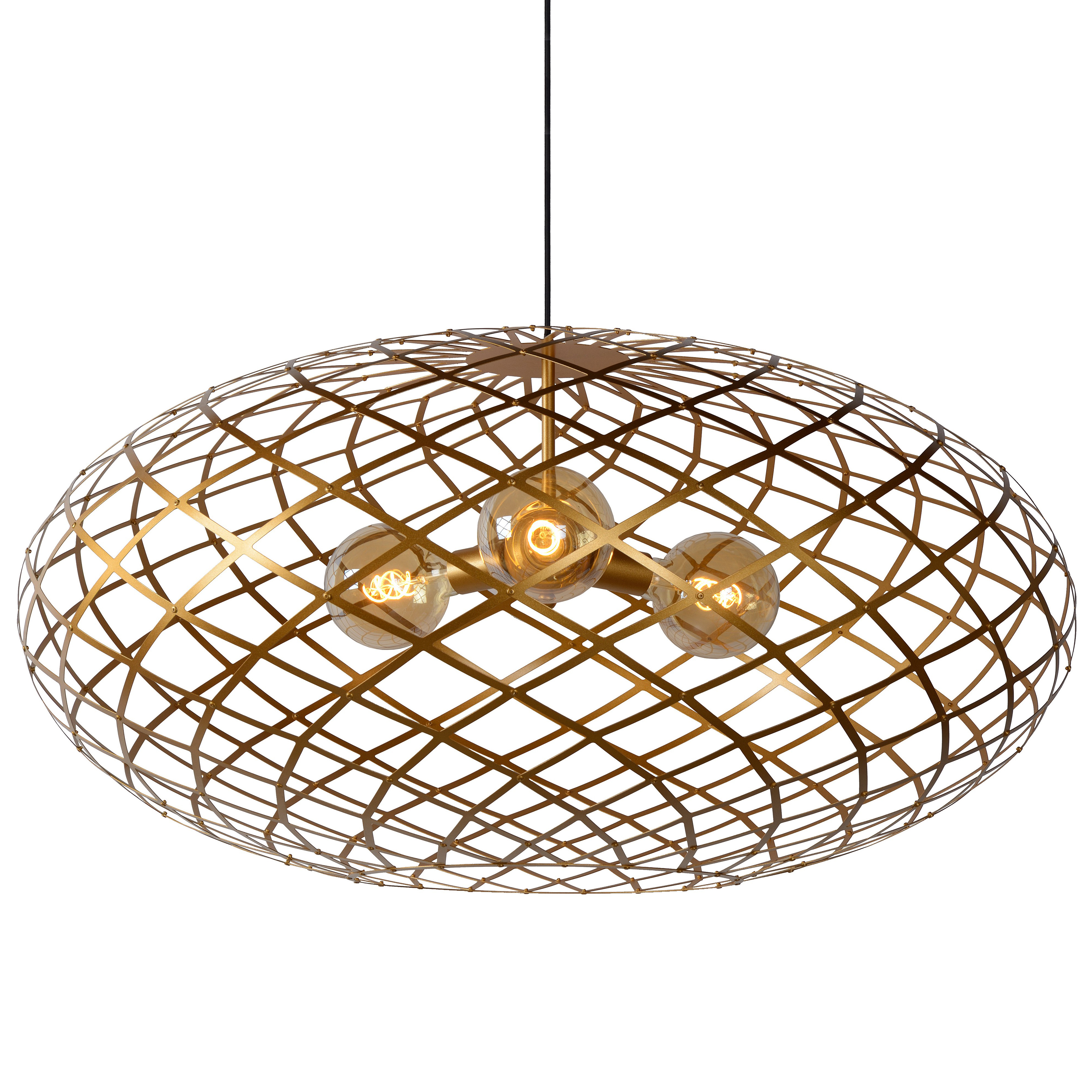 Suspension en métal doré