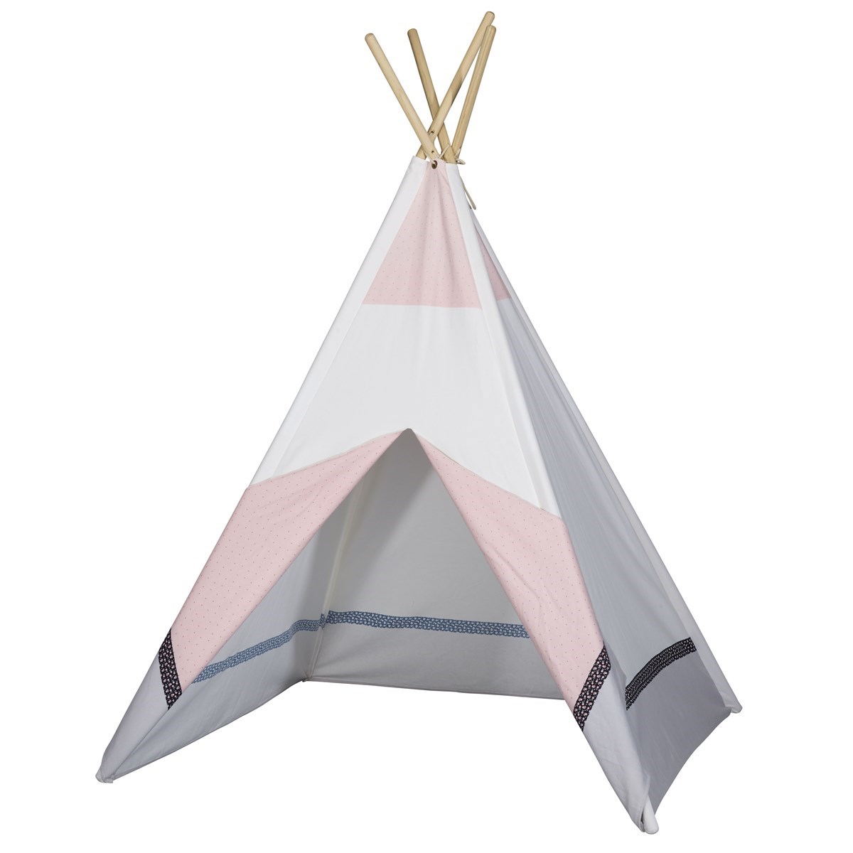 Tipi en toile en coton rose Tipi en toile en coton rose