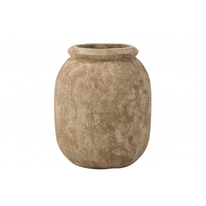 Cache-pot ciment beige H39,5cm Cache-pot ciment beige H39,5cm