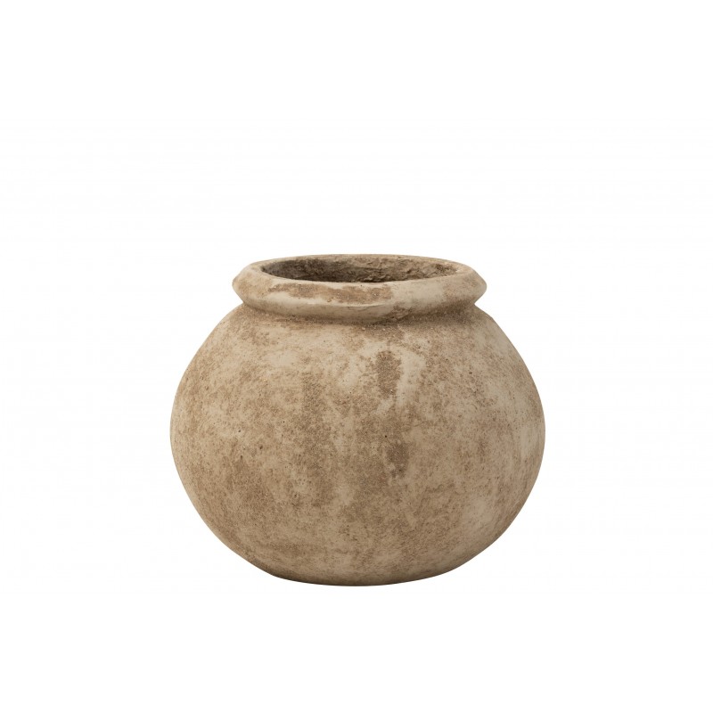 Cache-pot ciment beige H36cm Cache-pot ciment beige H36cm