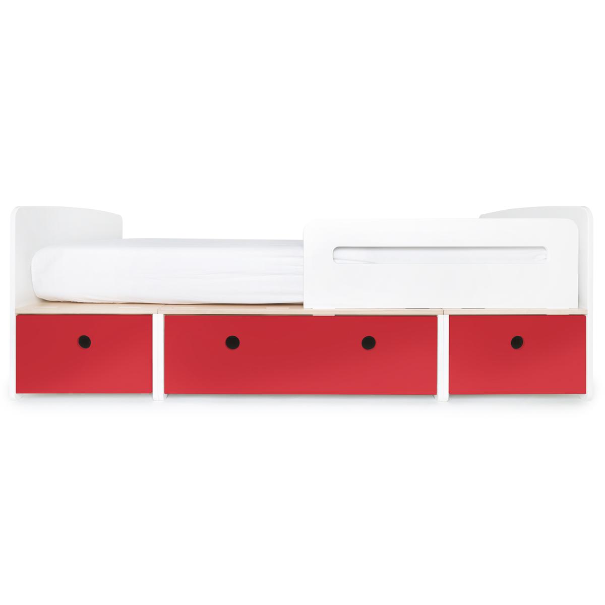 Lit évolutif 90x200cm rouge