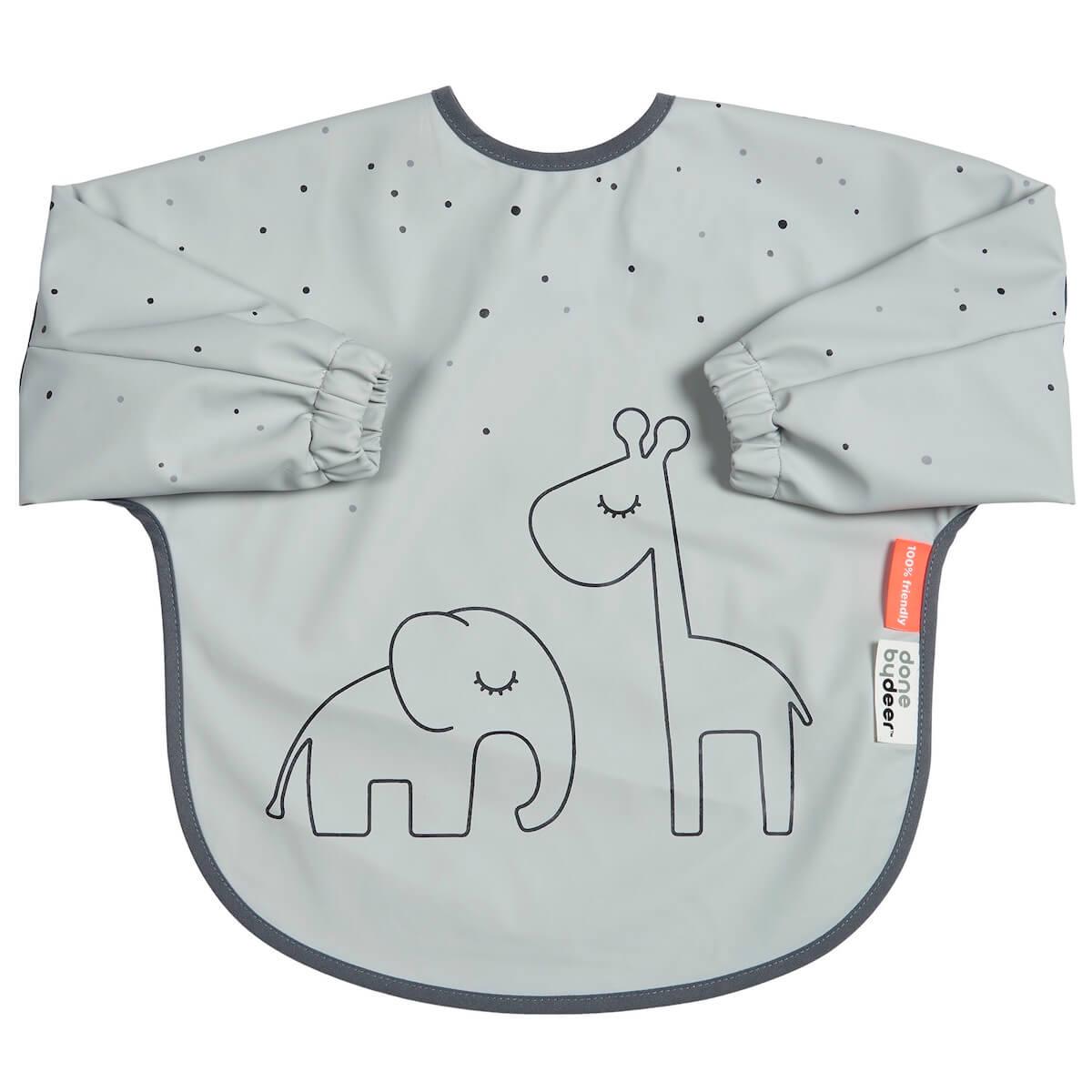 Bavoir à manches 6-18m dreamy dots gris Bavoir à manches 6-18m dreamy dots gris