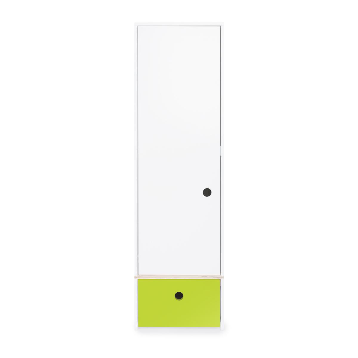 Armoire 1 porte façade tiroir citron vert Armoire 1 porte façade tiroir citron vert