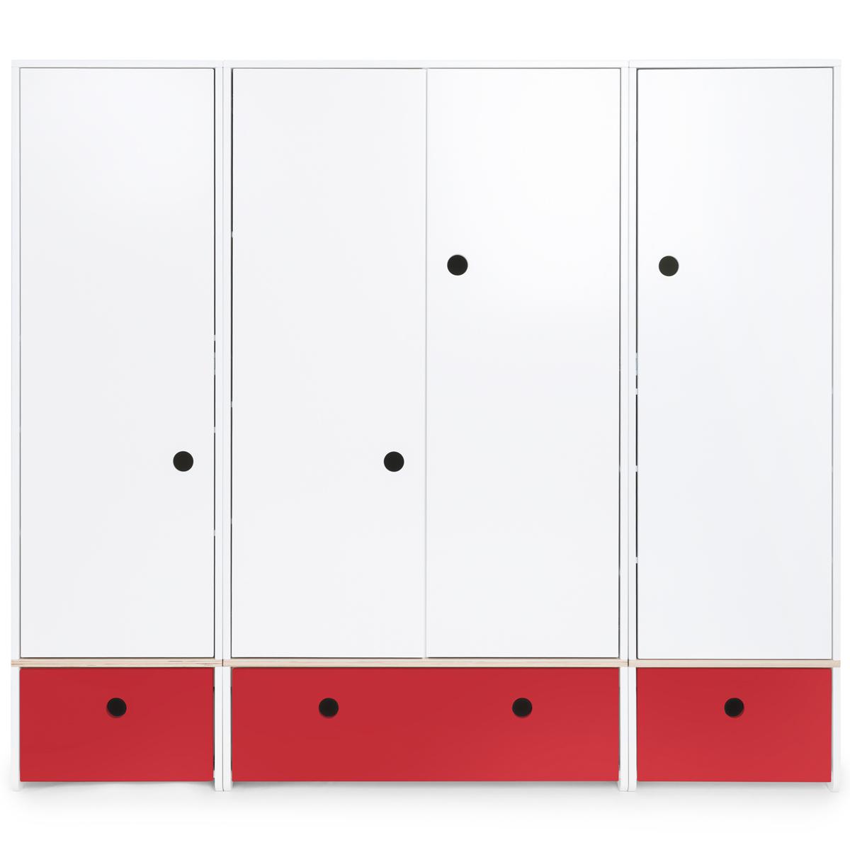 Armoire 4 portes rouge Armoire 4 portes rouge