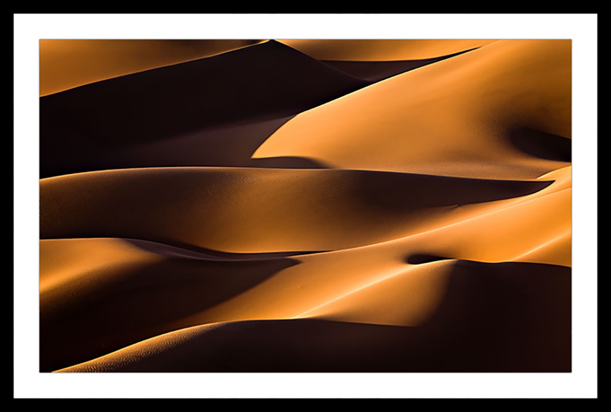 Affiche paysage dune et lumière Affiche sous cadre noir Affiche paysage dune et lumière Affiche sous cadre noir