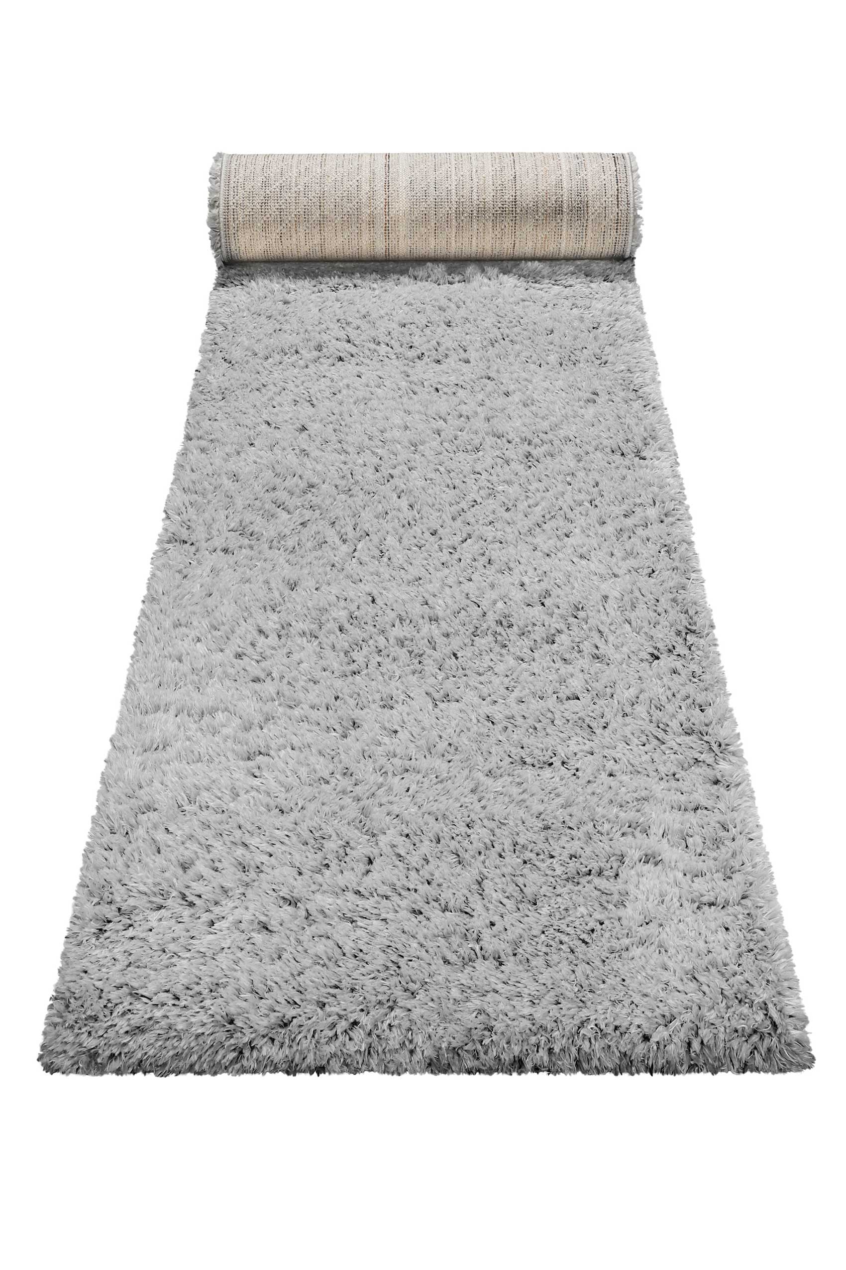 Tapis de couloir uni gris issu à 100% de matière recyclée 80x230 Tapis de couloir uni gris issu à 100% de matière recyclée 80x230