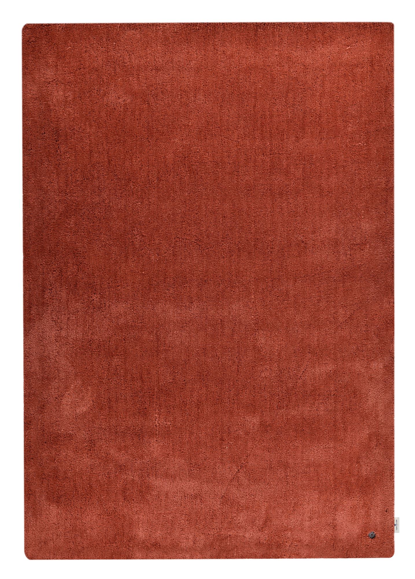 Tapis shaggy - tufté à la main - en polyester - rouille 65x135 cm Tapis shaggy - tufté à la main - en polyester - rouille 65x135 cm