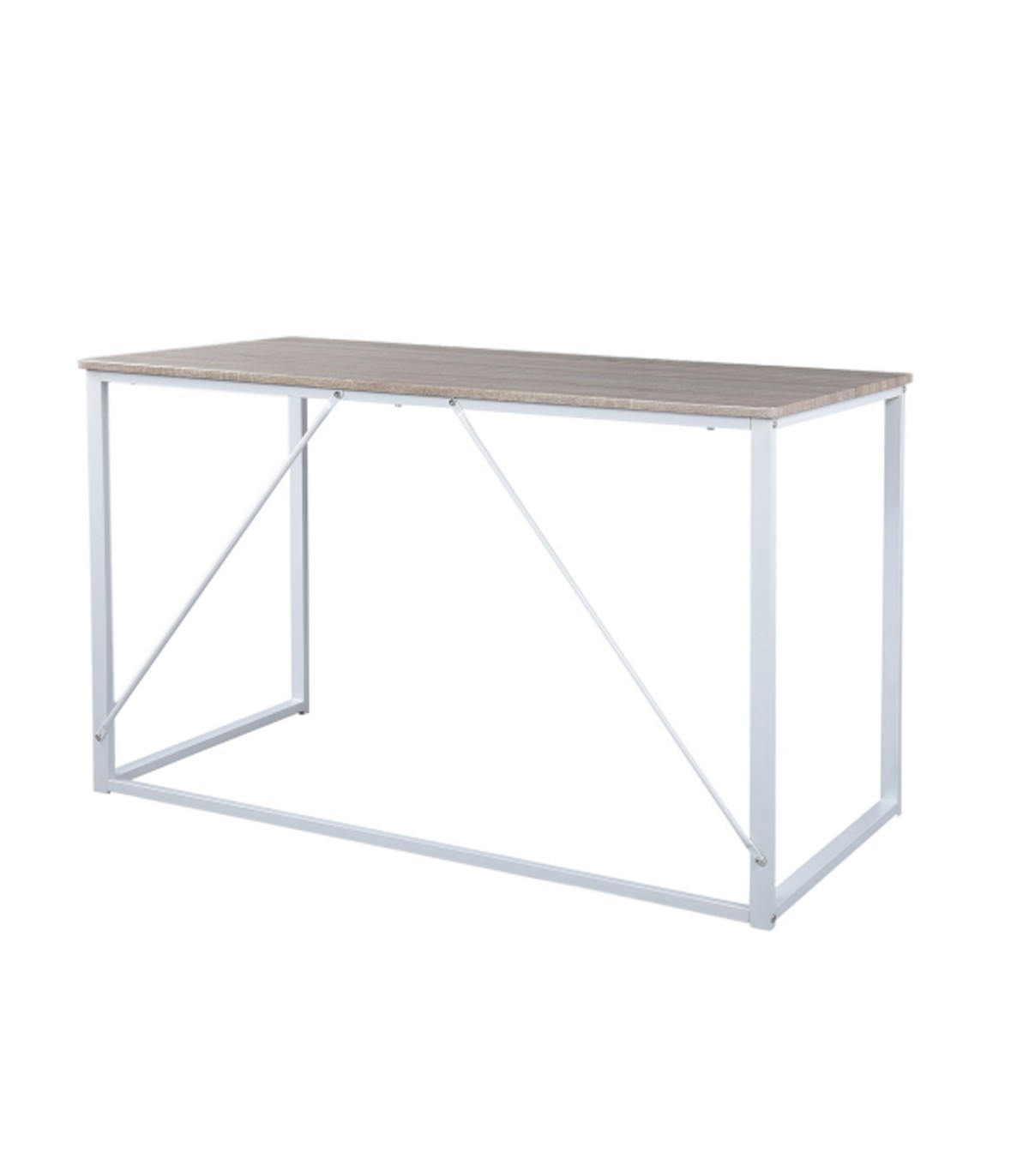 Bureau blanc L120cm - effet chêne Bureau blanc L120cm - effet chêne