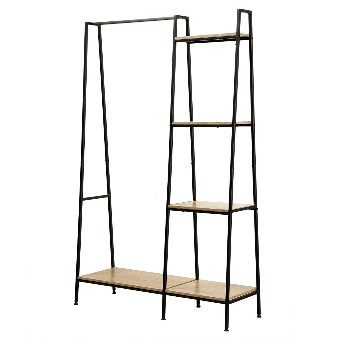 Penderie 1 Tablette Basse avec 4 Étagères H160cm - Marron Penderie 1 Tablette Basse avec 4 Étagères H160cm - Marron