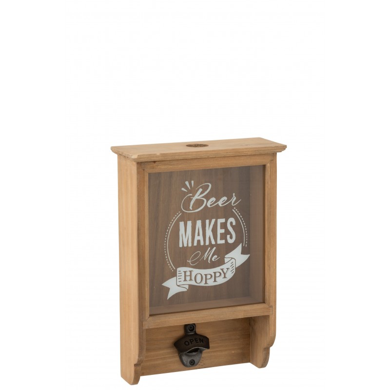 Armoire décapsuleur bois naturel 26x37cm Armoire décapsuleur bois naturel 26x37cm