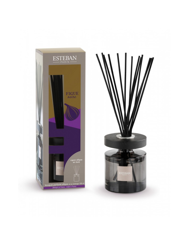 Bouquet parfumé ellipse et sa recharge 150ml figue noire Bouquet parfumé ellipse et sa recharge 150ml figue noire