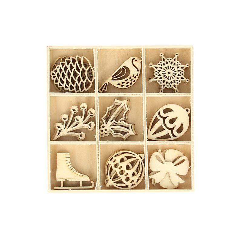 27 mini décorations en bois hiver 27 mini décorations en bois hiver