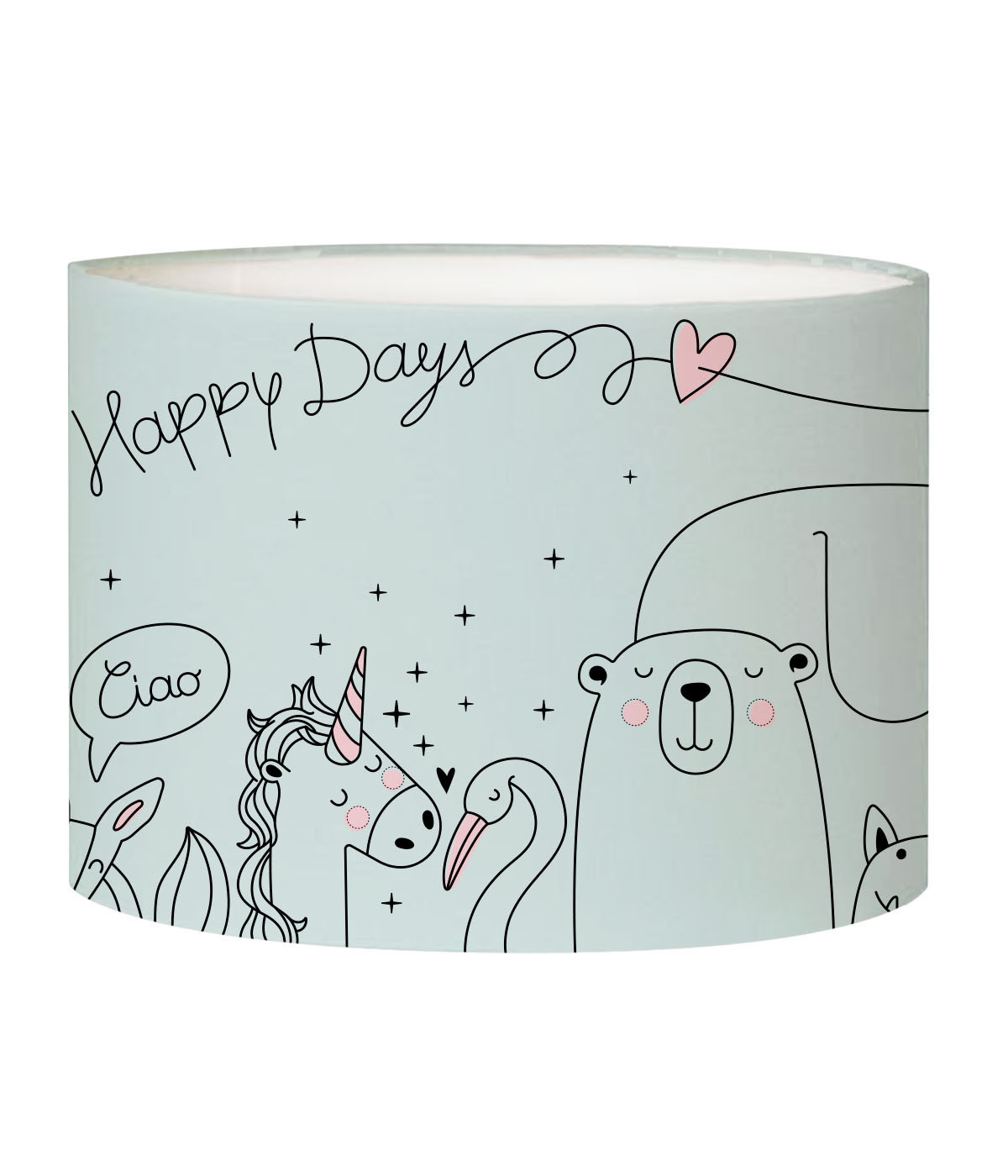 Abat-jour lampadaire enfant Happydays petit bleu D 45 x H 25 Abat-jour lampadaire enfant Happydays petit bleu D 45 x H 25