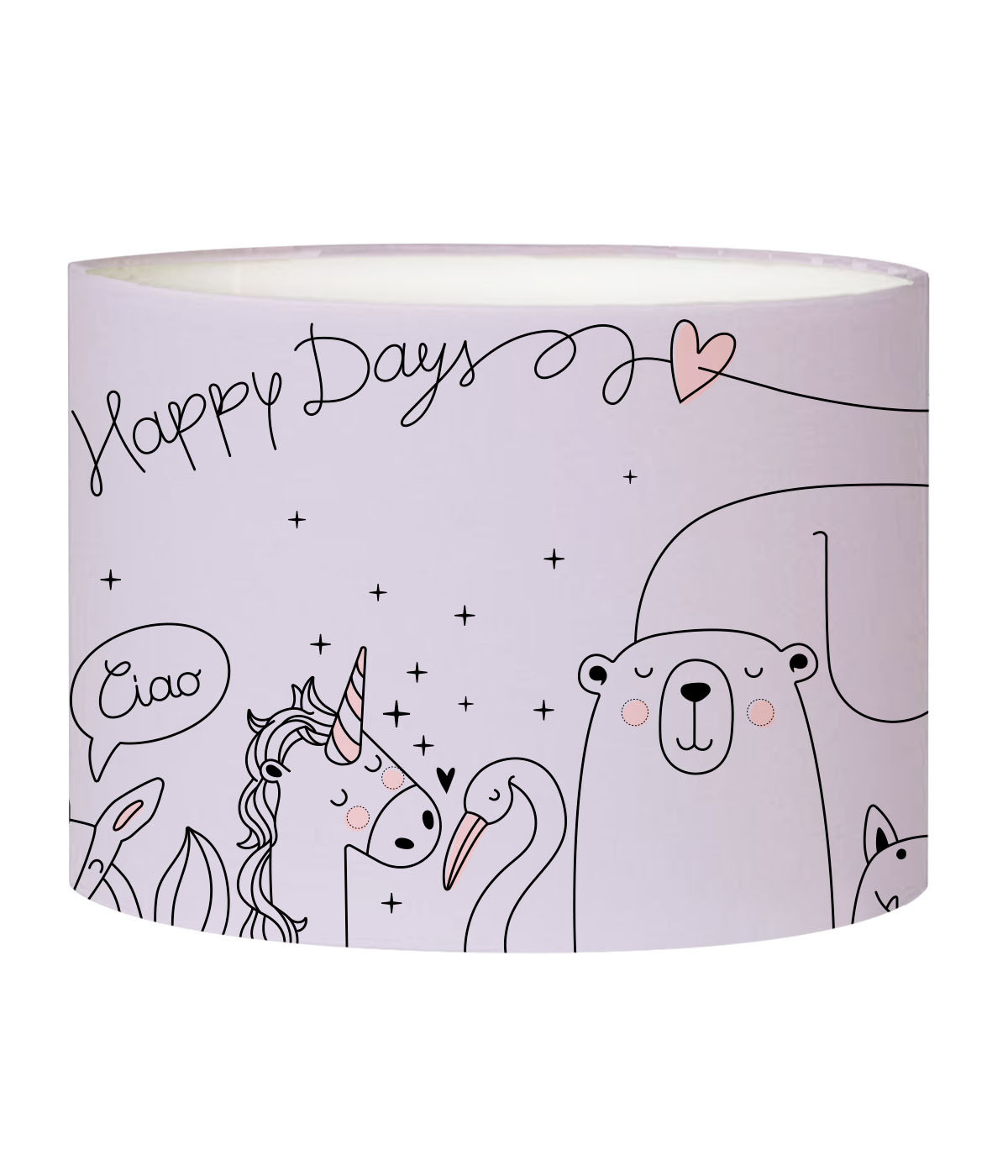 Abat-jour chevet enfant Happydays Lavande D 25 x H 20 Abat-jour chevet enfant Happydays Lavande D 25 x H 20