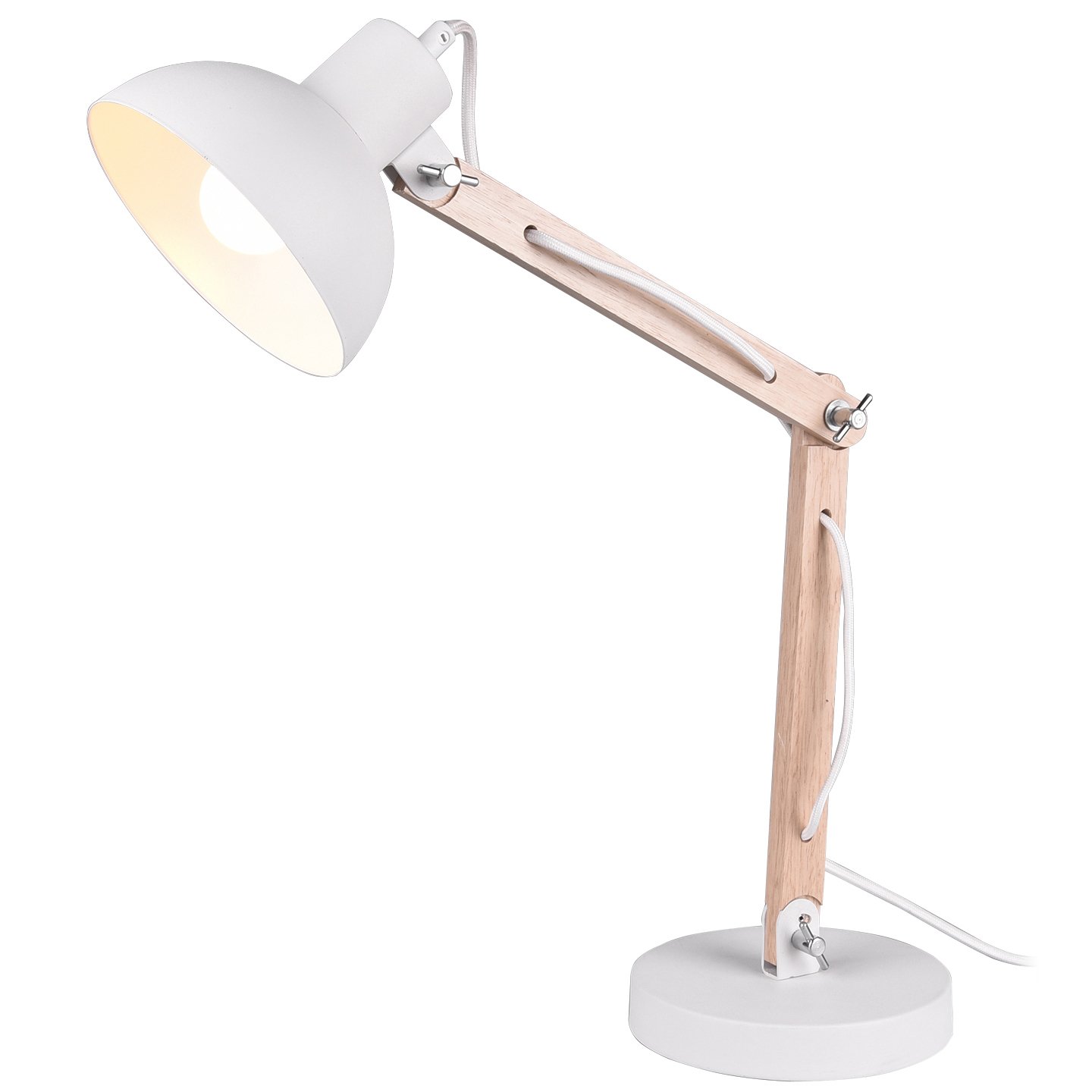 Lampe de bureau en métal blanc Lampe de bureau en métal blanc