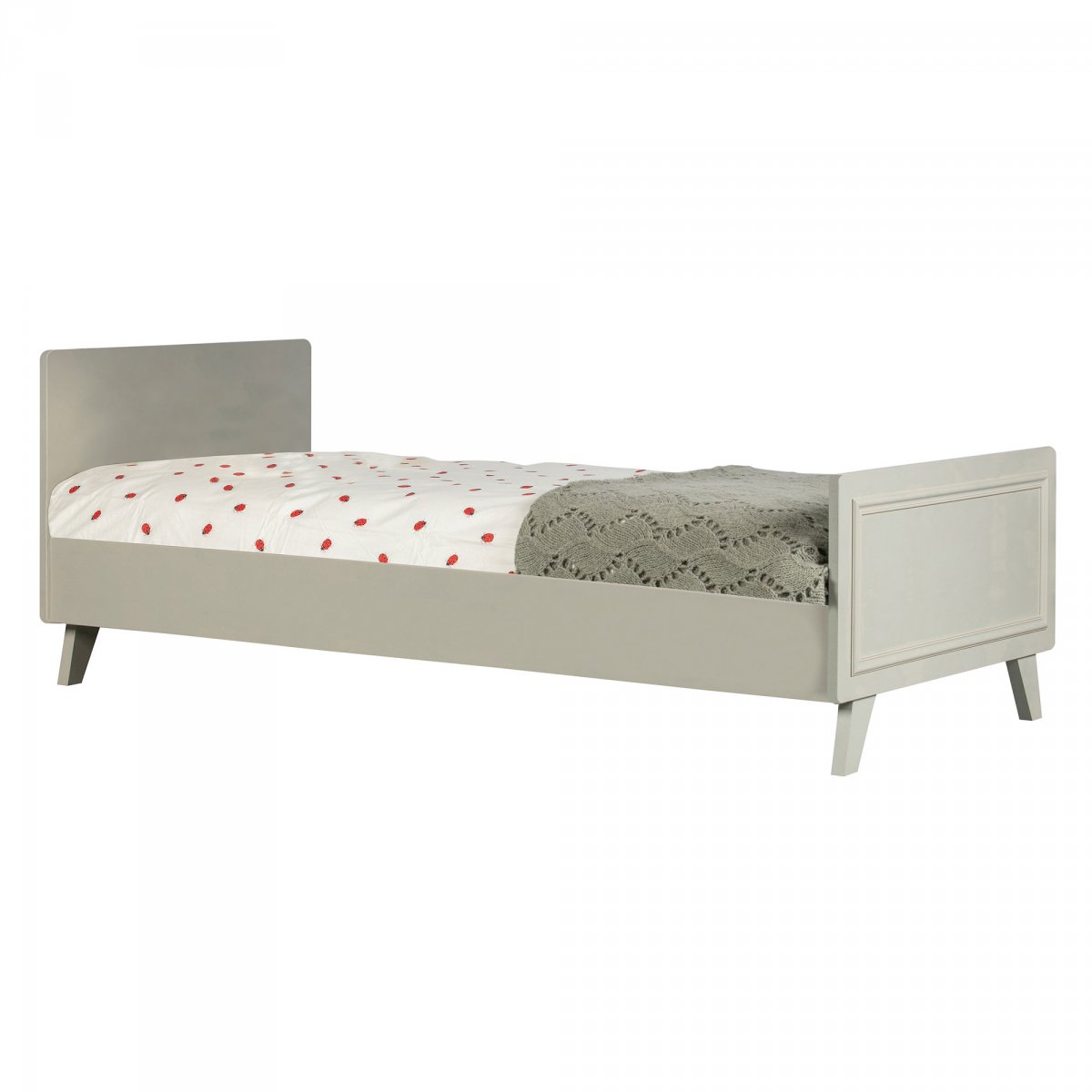 Cadre de lit pour enfant 90x200 en pin massif vert de gris Cadre de lit pour enfant 90x200 en pin massif vert de gris