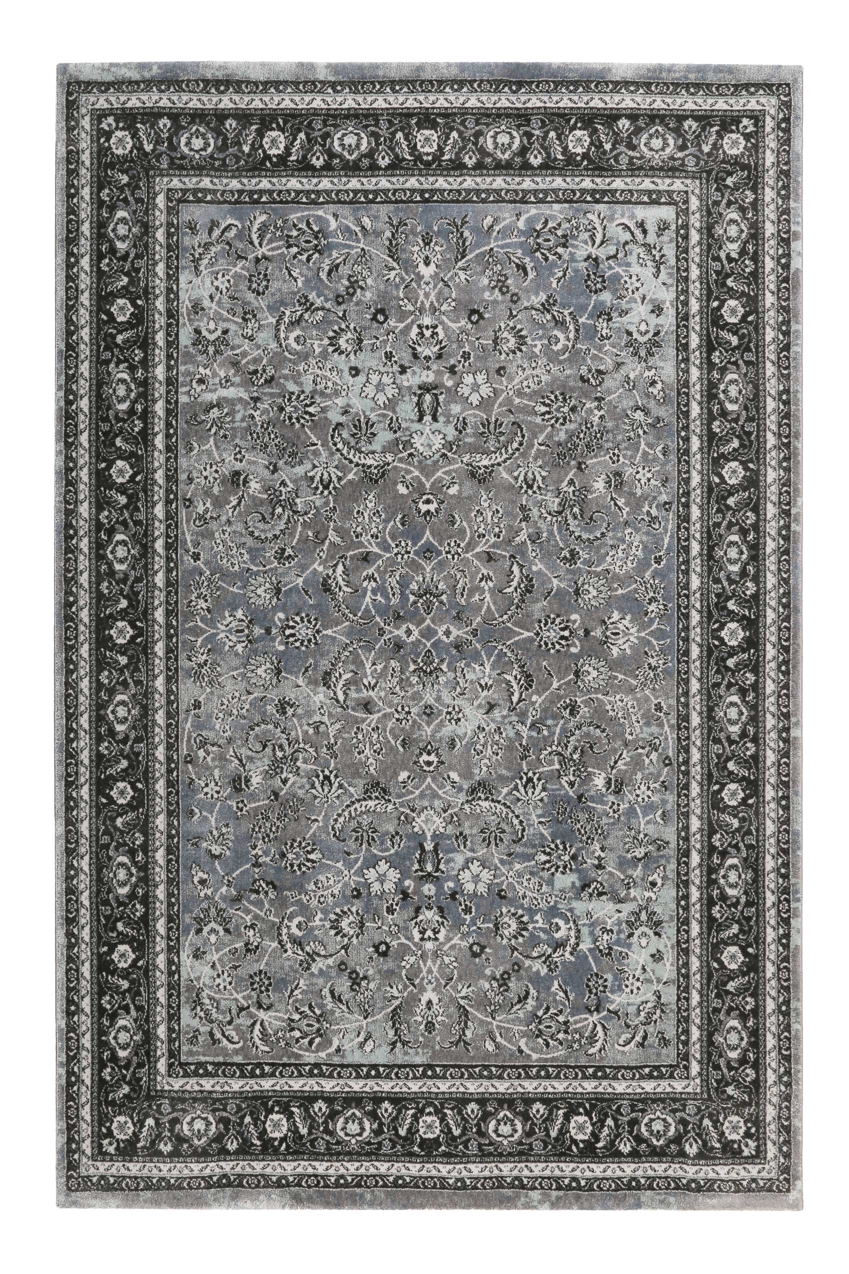 Tapis esprit rétro vintage tons de gris foncé 120x170 Tapis esprit rétro vintage tons de gris foncé 120x170