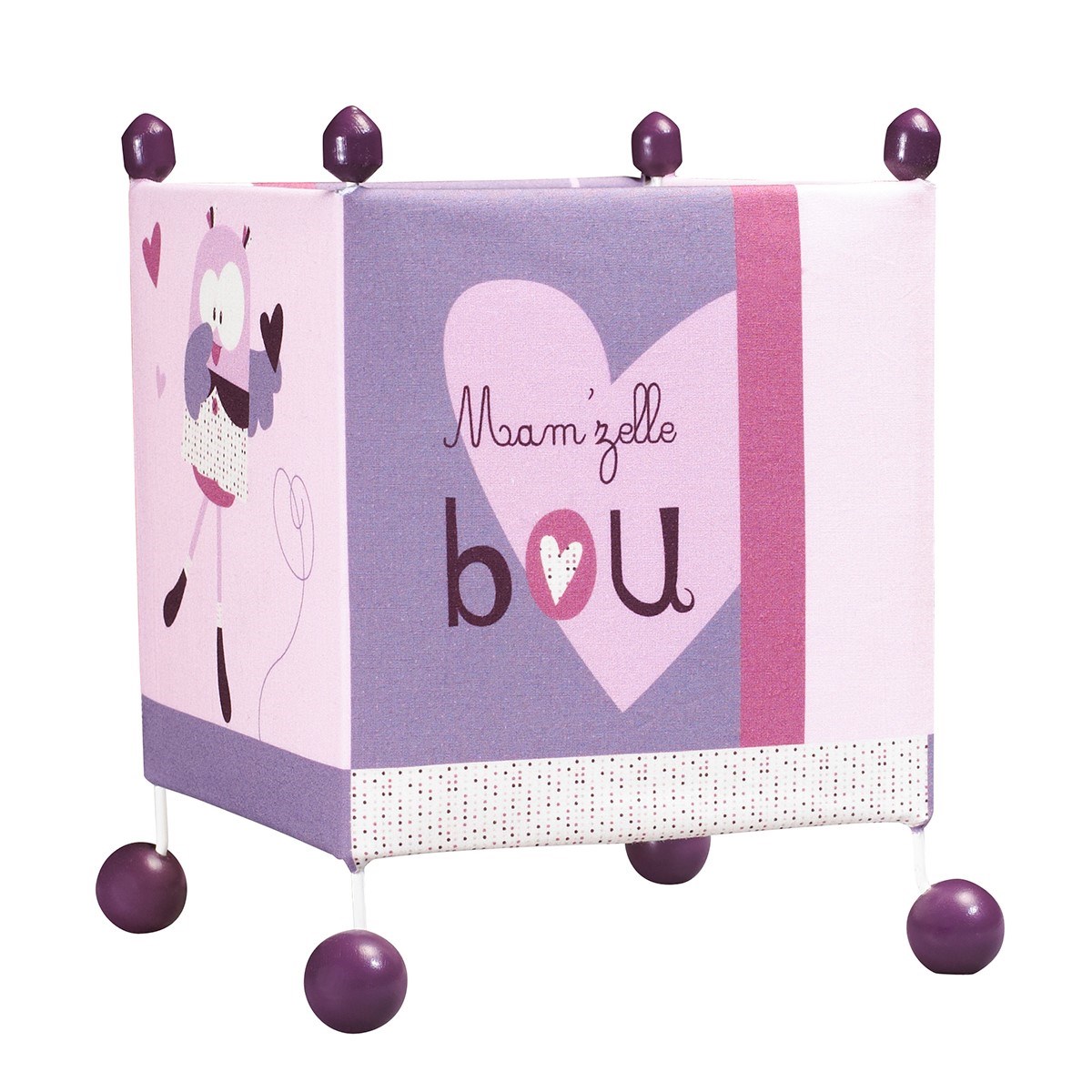 Luminaire enfant à poser en tissu rose Luminaire enfant à poser en tissu rose
