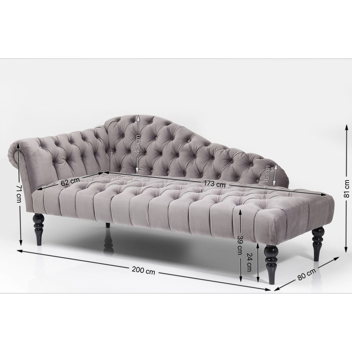 desire - Canapé velours Gris - Vue supplémentaire 2