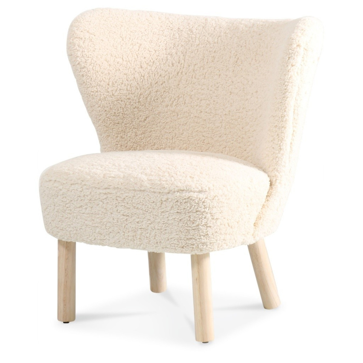 Fauteuil en fausse fourrure blanche Fauteuil en fausse fourrure blanche