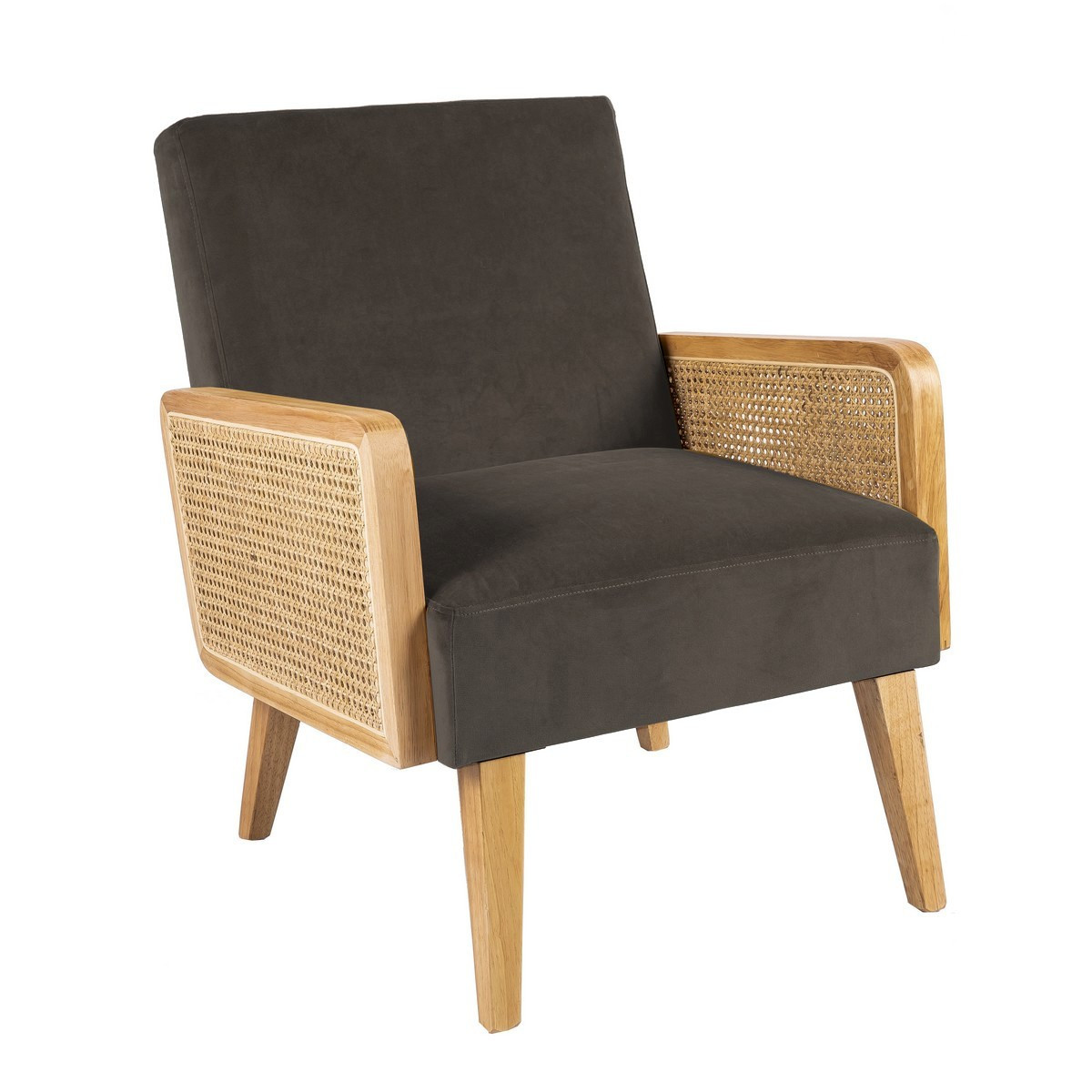Fauteuil Tissu velours noir Fauteuil Tissu velours noir