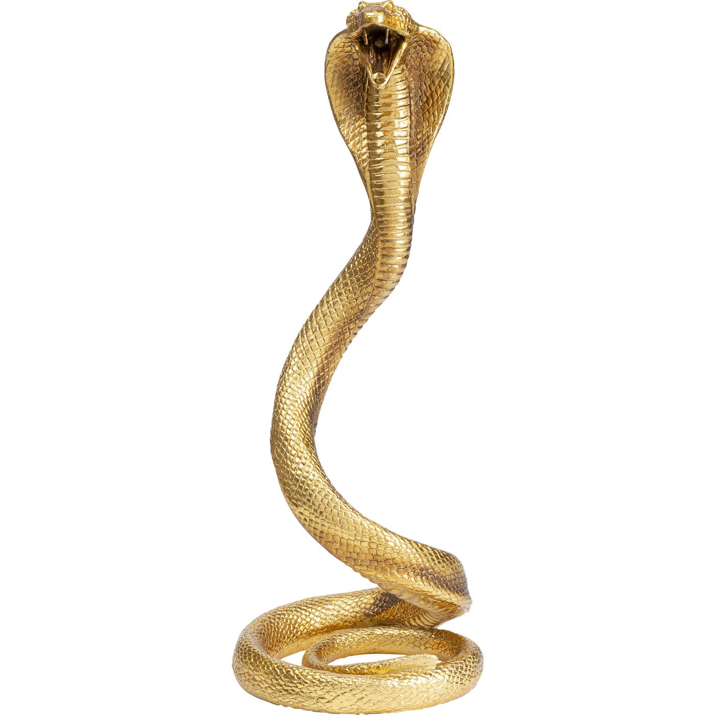 Statuette serpent en polyrésine dorée H42 Statuette serpent en polyrésine dorée H42