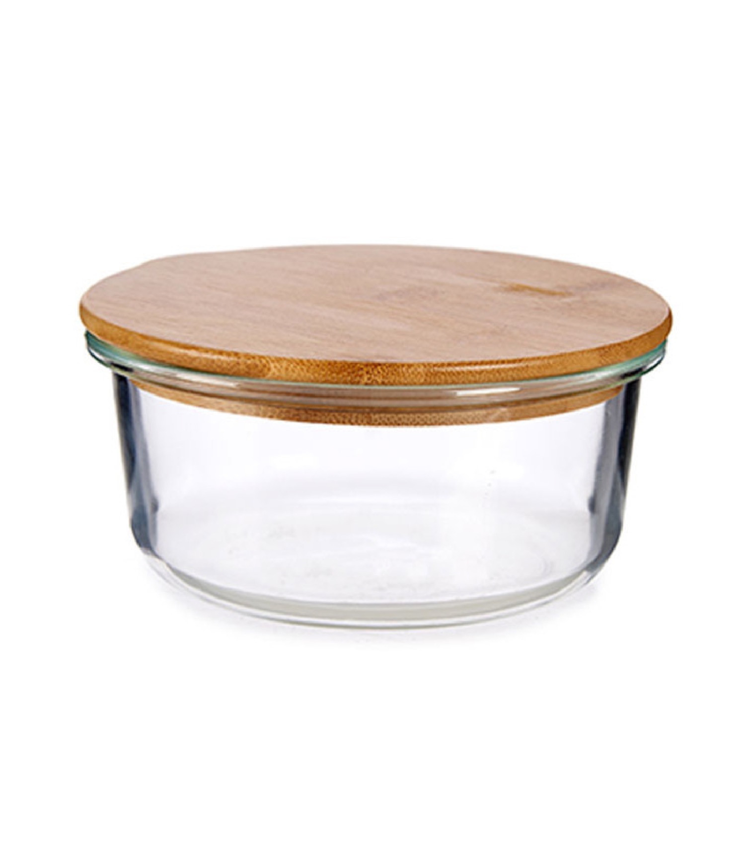 Boîte de conservation ronde verre avec couvercle hermétique 62cl