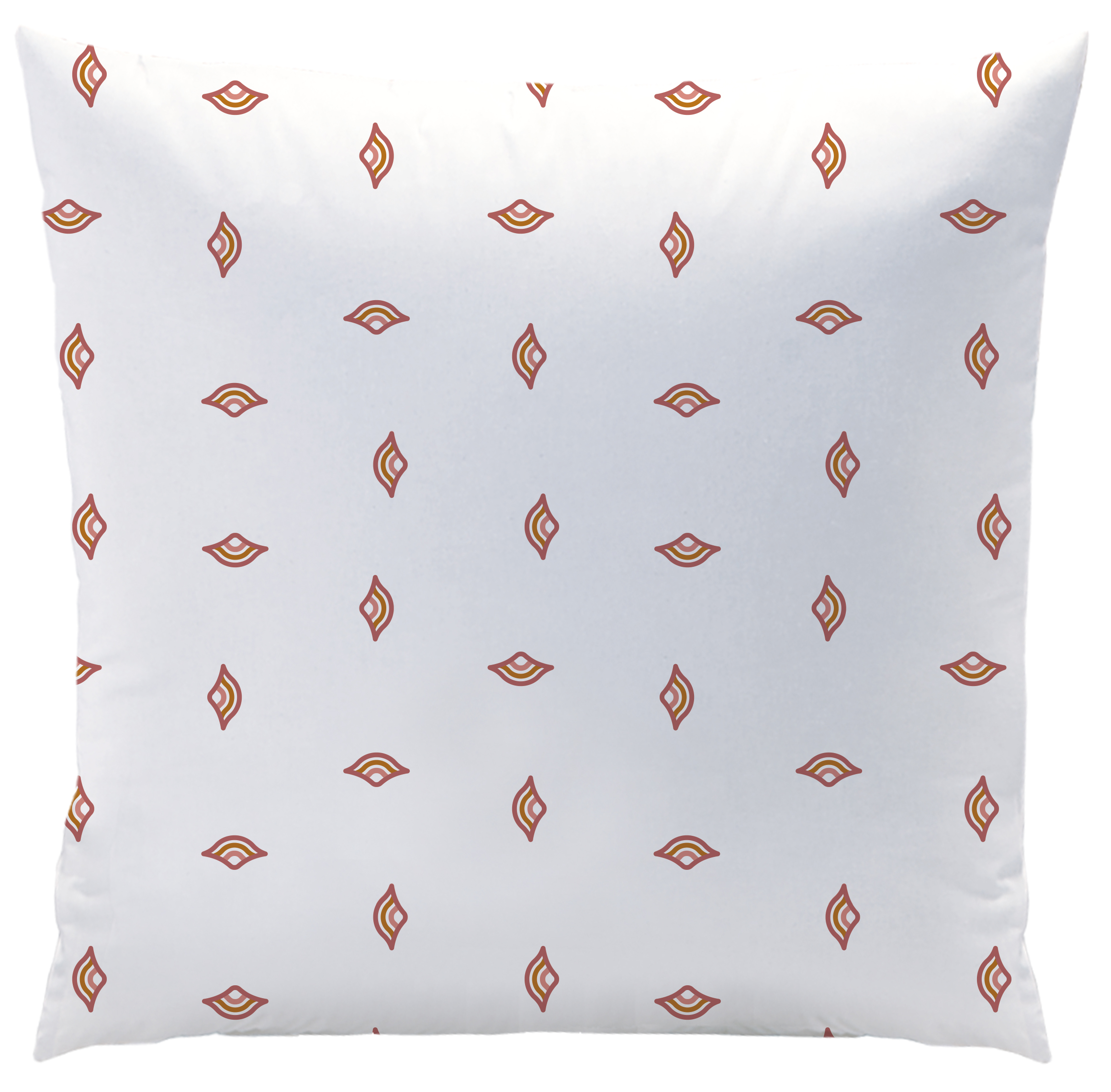 Set de 2 taies d’oreiller imprimées percale BIO Terracotta 50x70cm