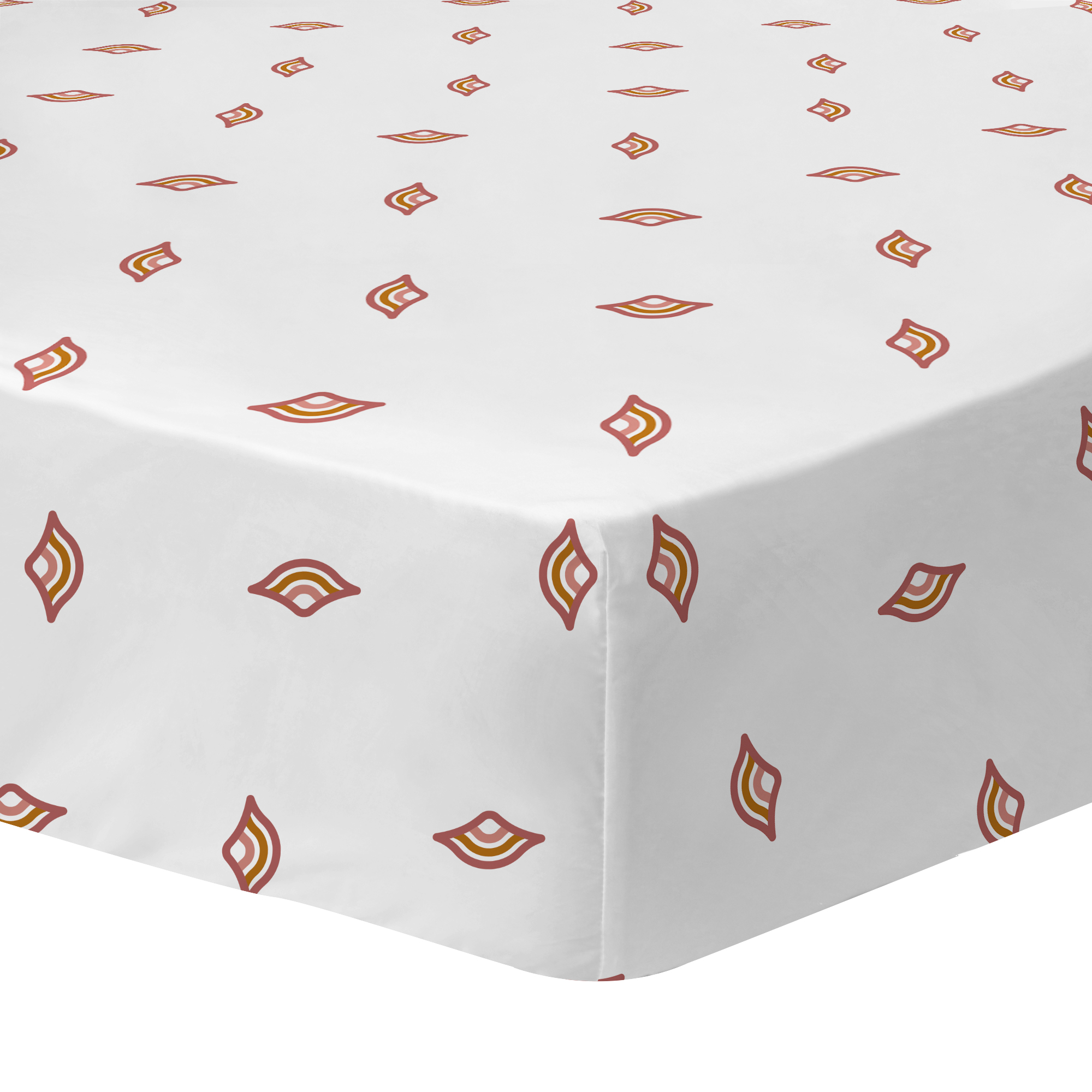 Drap-housse imprimé en percale de coton 140x200 cm Drap-housse imprimé en percale de coton 140x200 cm