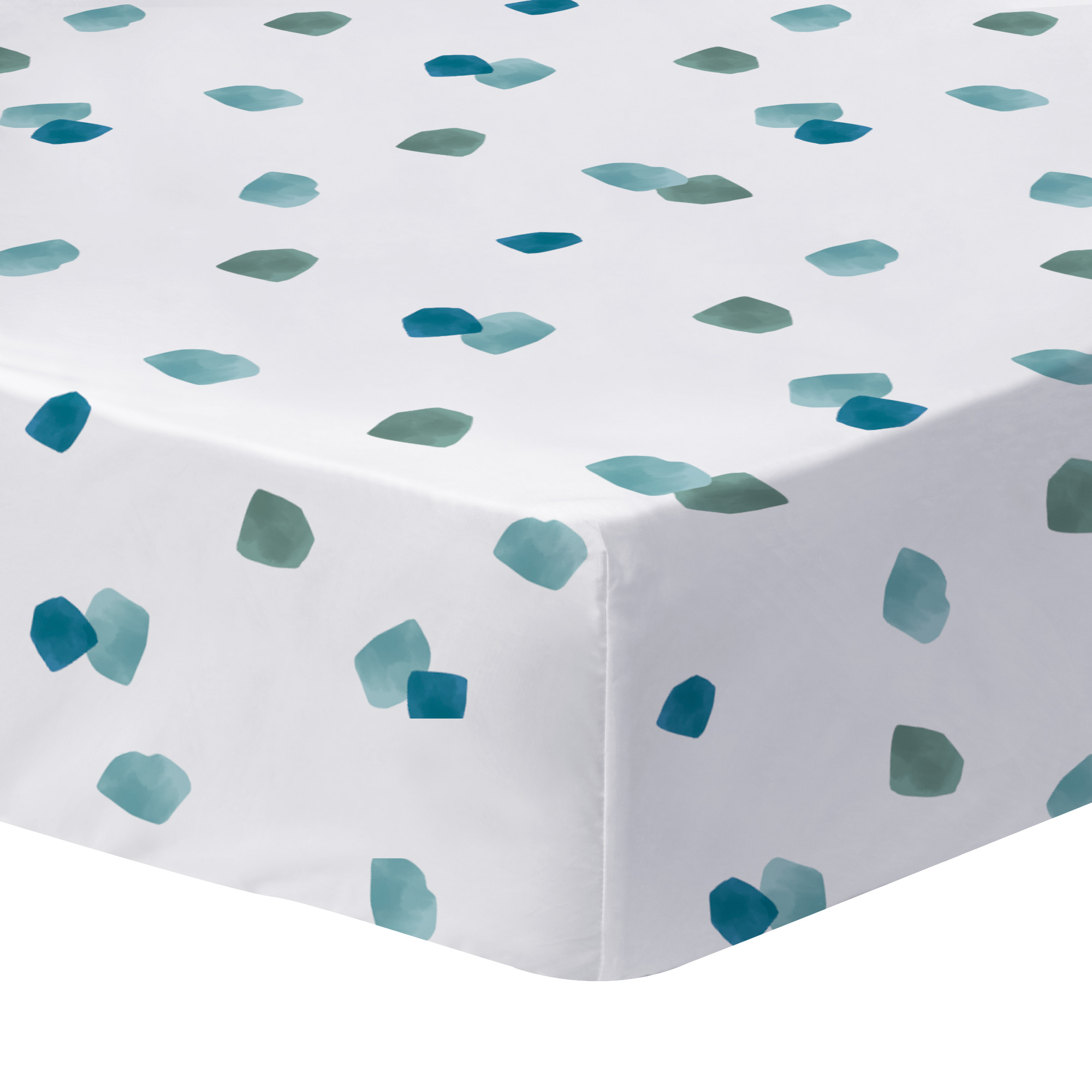 Drap-housse imprimé en percale de coton 140x200 cm Drap-housse imprimé en percale de coton 140x200 cm