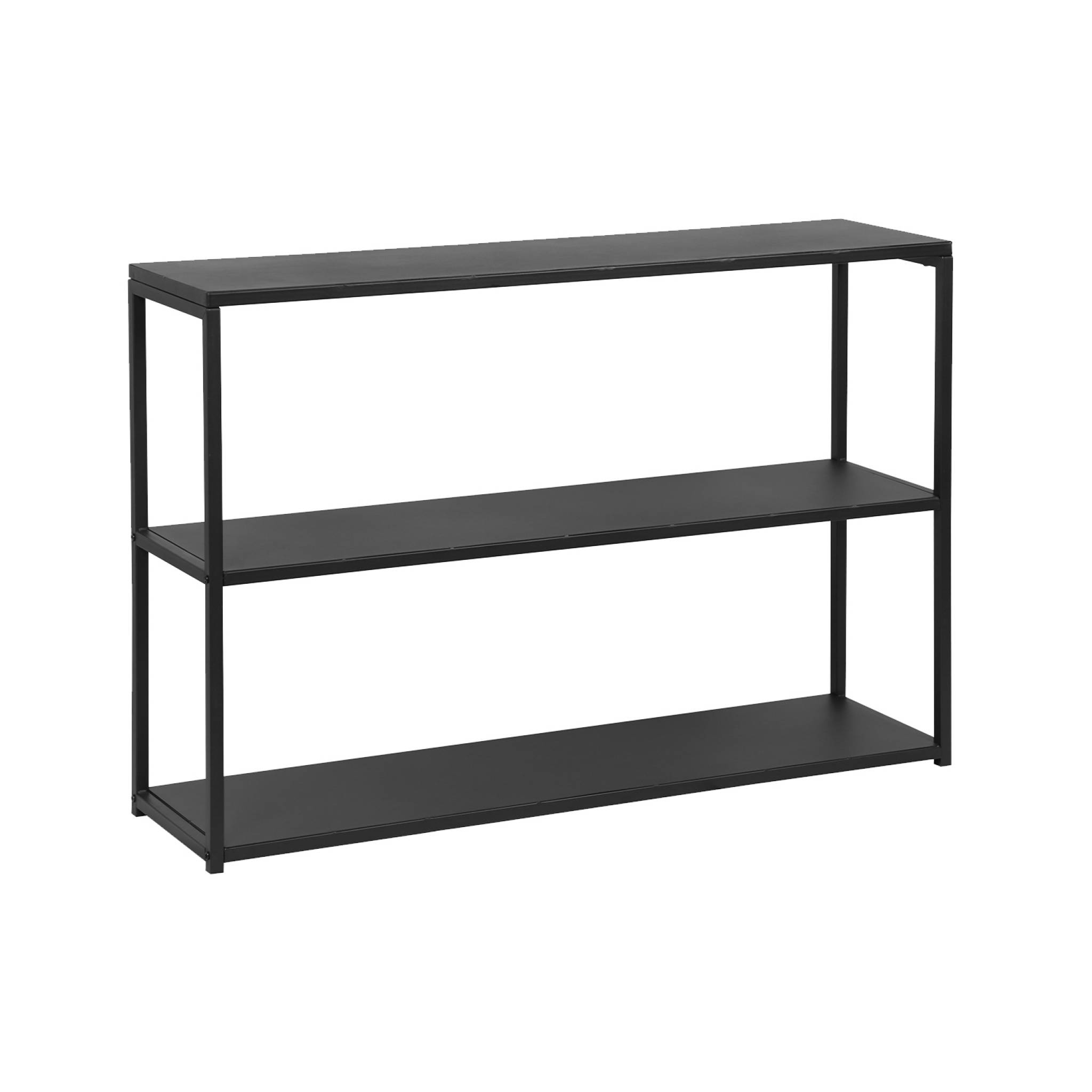 Etagère basse 3 niveaux en métal noir