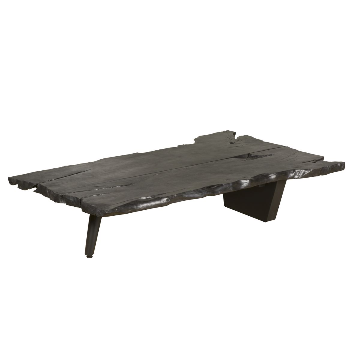 Table basse en bois de litchi noir Table basse en bois de litchi noir