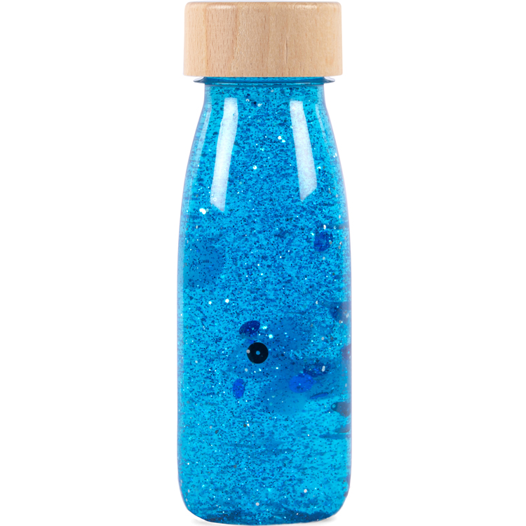 Bouteille sensorielle float magic bleu bébé Bouteille sensorielle float magic bleu bébé