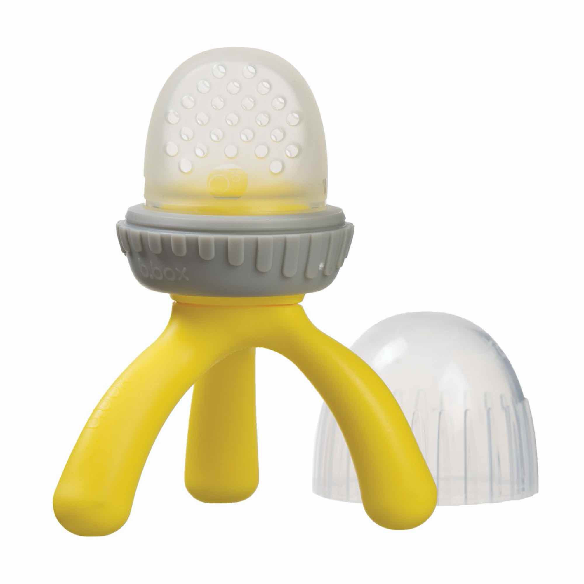 Sucette grignoteuse bébé en silicone jaune Sucette grignoteuse bébé en silicone jaune