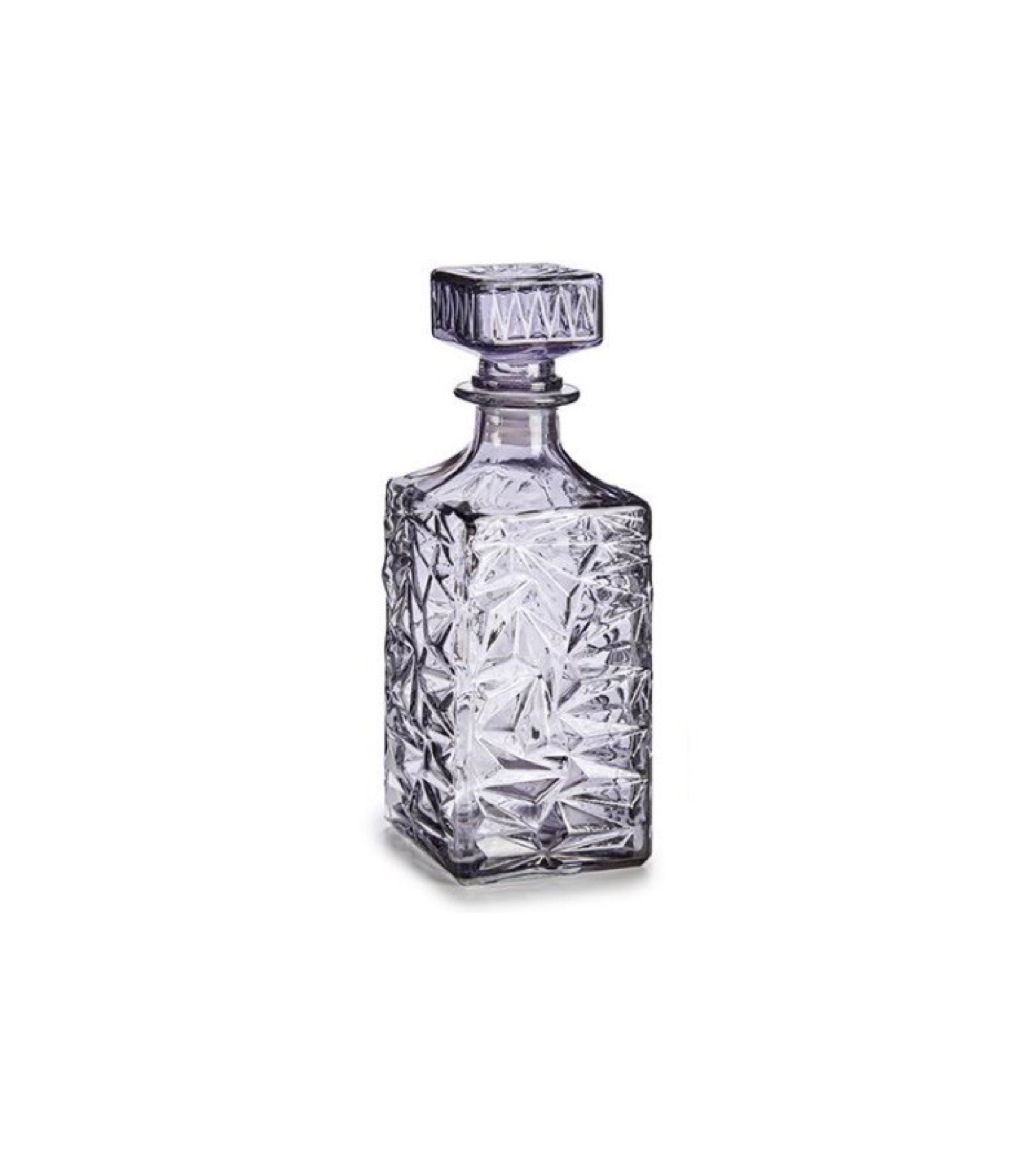 Carafe à whisky en verre taillé anthracite 1L Carafe à whisky en verre taillé anthracite 1L